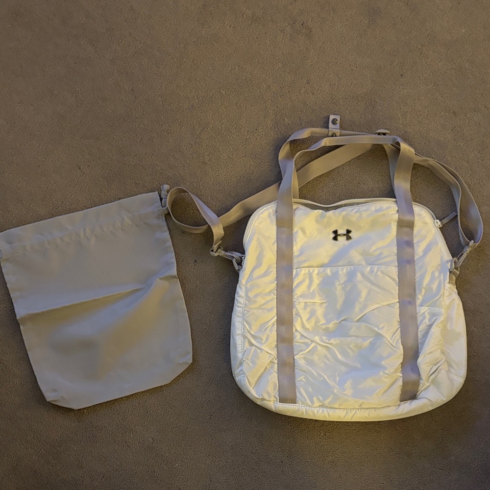 Under Armour Cream and Tan Shoulder Bag Set